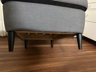 Sillón orejero Ikea gris tela