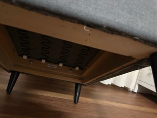 Sillón orejero Ikea gris tela