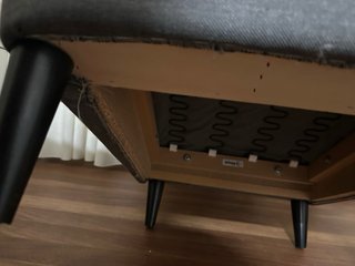 Sillón orejero Ikea gris tela