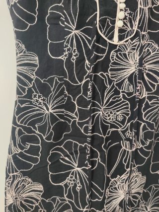 Vestido Zara floral negro