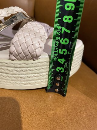 Sandalias Cuña Plataforma Beige/Blanco T41