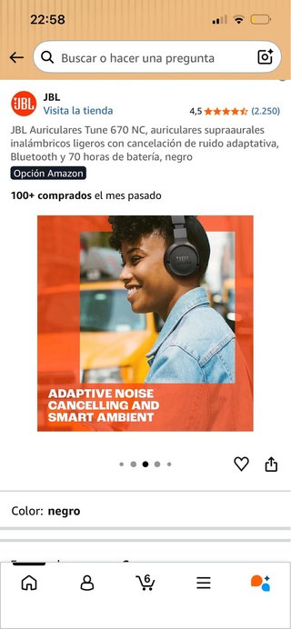 Auriculares JBL Tune 520BT Negros