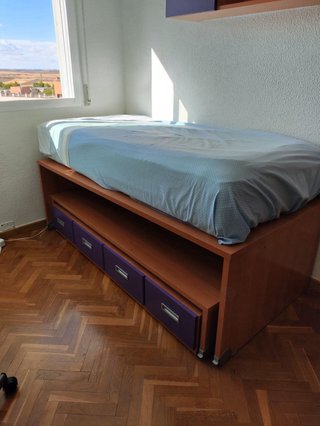Cama nido con cajones y doble altura
