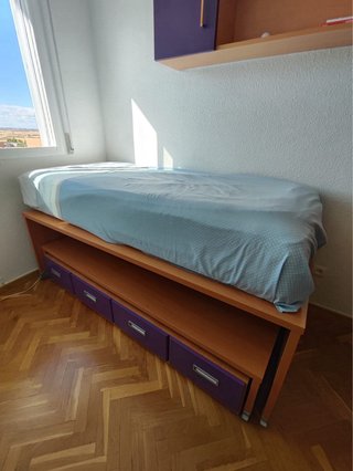 Cama nido con cajones y doble altura
