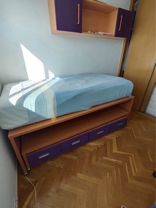 Cama nido con cajones y doble altura