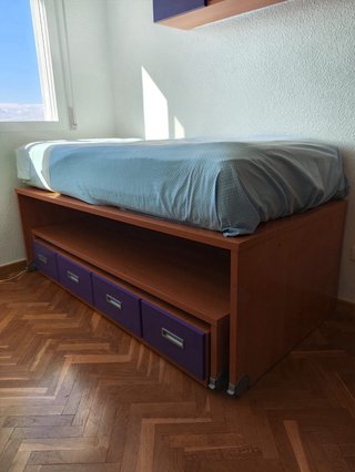Cama nido con cajones y doble altura