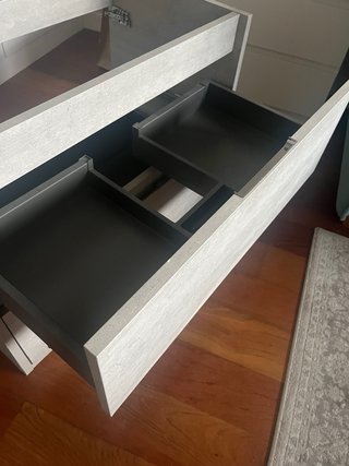 Mueble Lavabo Baño Gris Madera