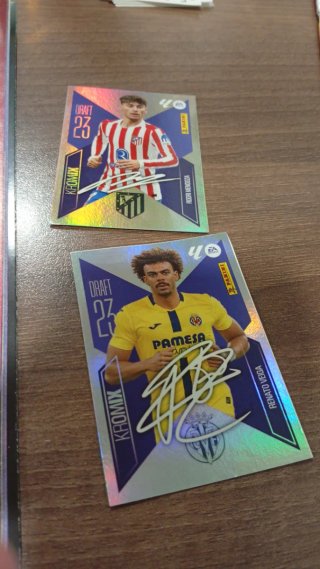 2 Cromos Firmados Liga Draft 23