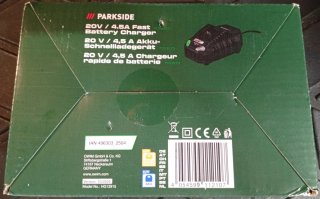 Carregador Parkside 20v rápido - novo