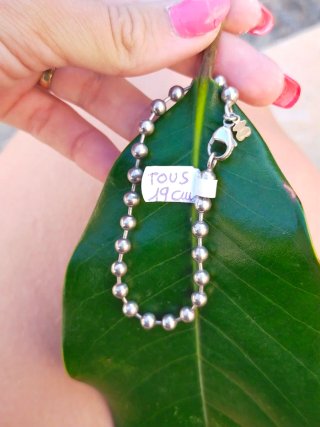 Pulsera Tous Bolitas Plata 19 cm