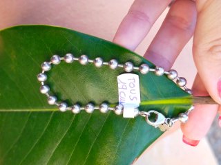 Pulsera Tous Bolitas Plata 19 cm
