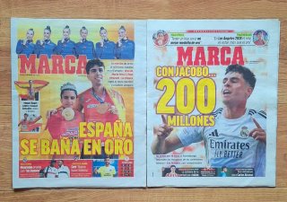 Periódicos Marca Oros Atletismo y rítmica.