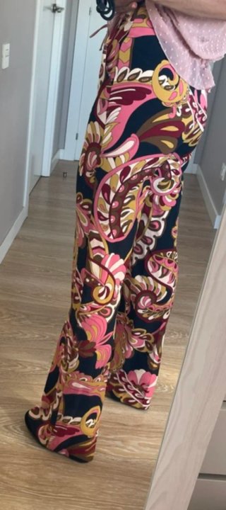 Pantalones Mango Estampados Wide Leg