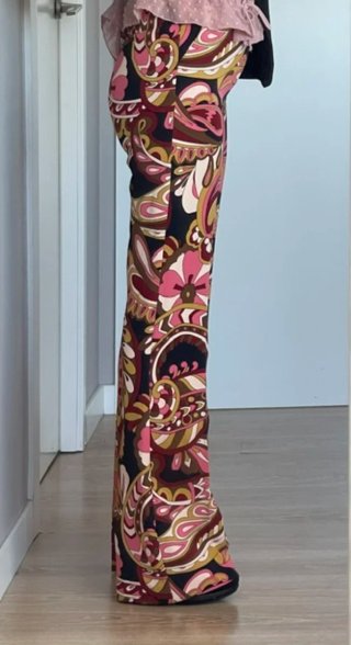 Pantalones Mango Estampados Wide Leg