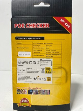 : Tester de Red y Buscador PoE Noyafa NF-488