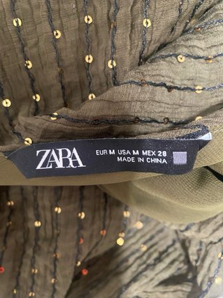 Kimono verde lentejuelas talla única