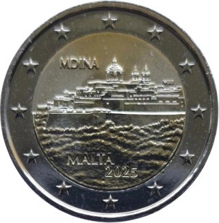 2€ Malta 2025 Mdina Conmemorativa