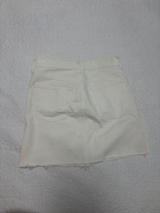 Falda vaquera blanca Mango Talla S