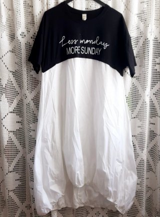 Vestido MISS THINK preto e branco T.U.