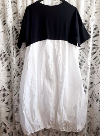 Vestido MISS THINK preto e branco T.U.