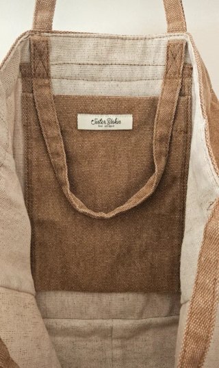 Bolsa Tote Lona Sister Birkin Marrón
