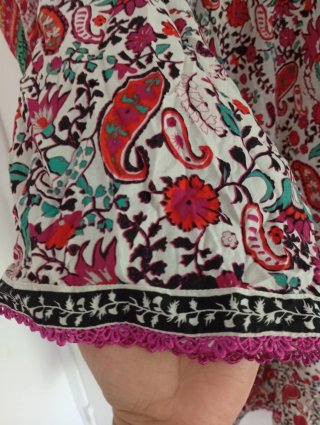Túnica Pakistani estampada multicolor talla única