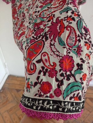 Túnica Pakistani estampada multicolor talla única