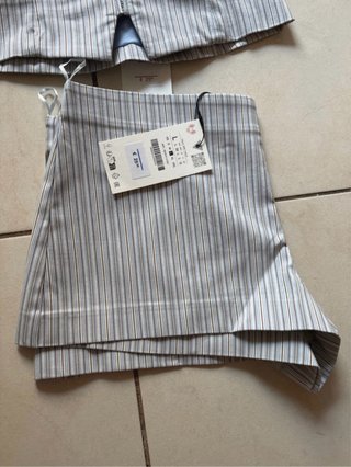 Conjunto Top Halter y Short Rayas Zara