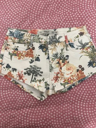 Shorts Zara Estampado Flores