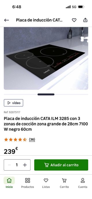 Placa de inducción CATA ILM 3285