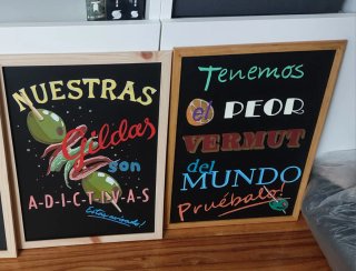 Carteles pizarra hostelería 20x30