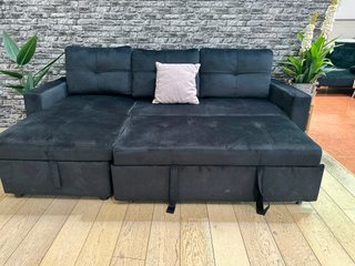 Sofá Cama Chaise MODIFICABLE Longue Arcon Negro