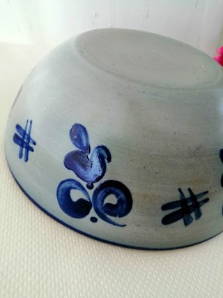 Portavasos ceramica decorato blu giardino casa