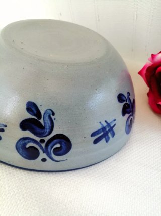 Portavasos ceramica decorato blu giardino casa