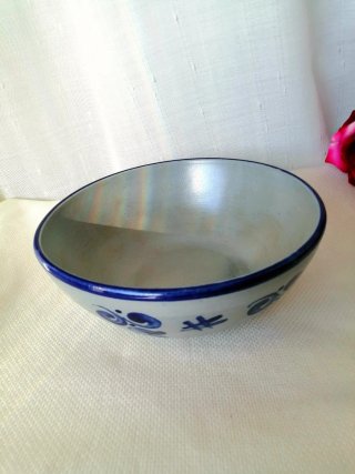 Portavasos ceramica decorato blu giardino casa