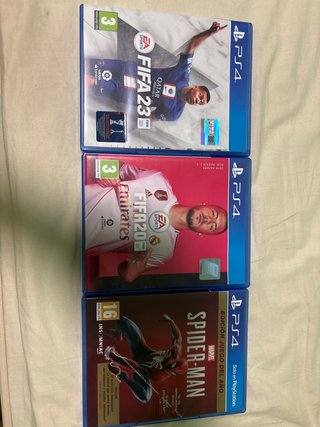 Lote 3 Juegos PS4: FIFA 23, FIFA 20, Spider-Man