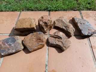 Lote 7 piedras naturales decorativas para acuario