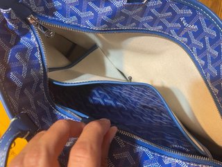 Mala Goyard Azul e Branco