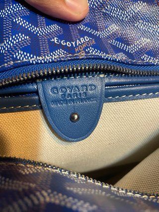 Mala Goyard Azul e Branco
