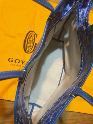 Mala Goyard Azul e Branco