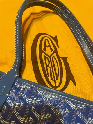 Mala Goyard Azul e Branco