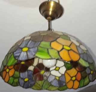 Lámpara Tiffany Cristal Multicolor.