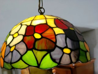 Lámpara Tiffany Cristal Multicolor.