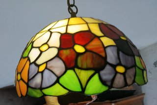 Lámpara Tiffany Cristal Multicolor.