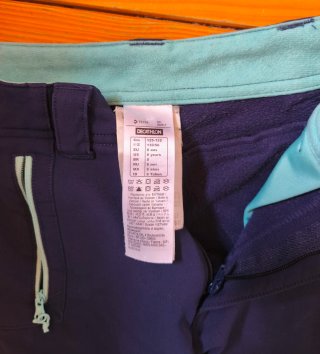 Pantalones senderismo niño Quechua azul