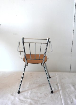 Antigua silla vintage infantil cromada