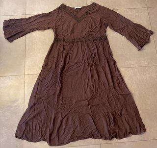 Abito Lungo Rusttydustty Marrone Taglia 3XL