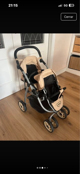 Carrito gemelar de juguete Miyo