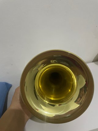 Corneta de latón abrillantada