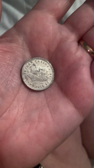 Moneda antigua Isabel II 1975